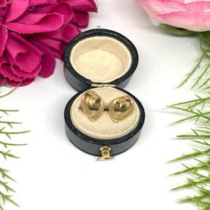 VINTAGE⚜️MONET Abstract Golden Heart Stud Earrings